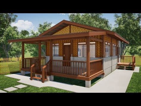 House Design: (6mx8m) 2 bedrooms half concrete, half amakan .